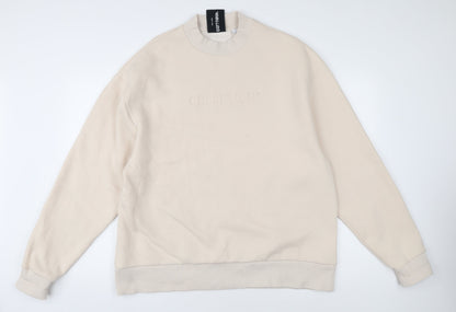 Mens UK Size S COLLUSION Beige Pullover Sweatshirt