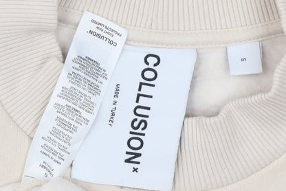 Mens UK Size S COLLUSION Beige Pullover Sweatshirt