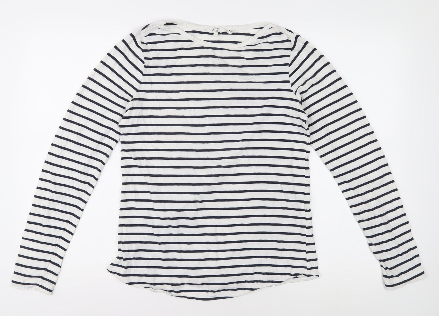 Womens UK Size 8 Fatface White Basic T-Shirt