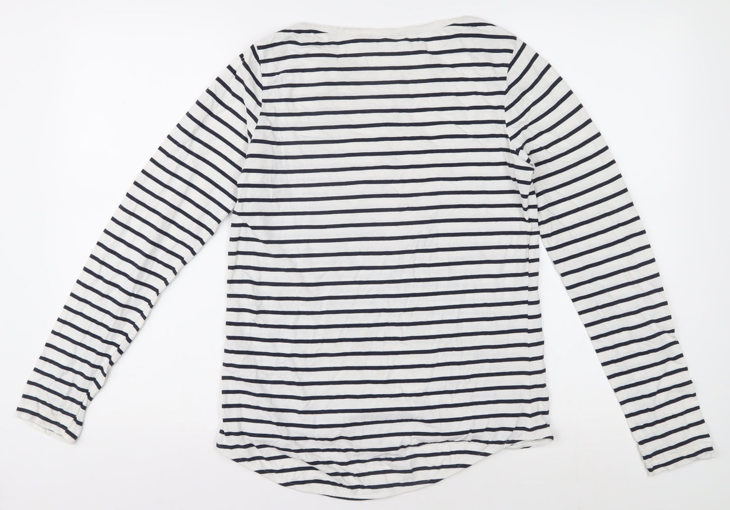 Womens UK Size 8 Fatface White Basic T-Shirt