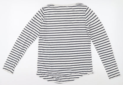 Womens UK Size 8 Fatface White Basic T-Shirt