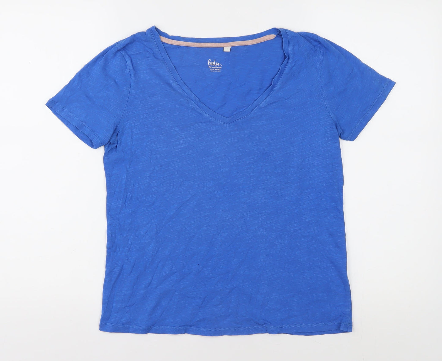 Boden Women's Blue V-Neck Basic T-Shirt Size S