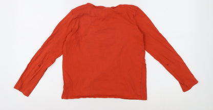 Lands' End Boys Red Graphic Print Long Sleeve T-Shirt L