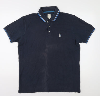 Jack Wills Men's Blue Polo Shirt L