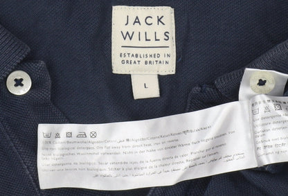 Jack Wills Men's Blue Polo Shirt L