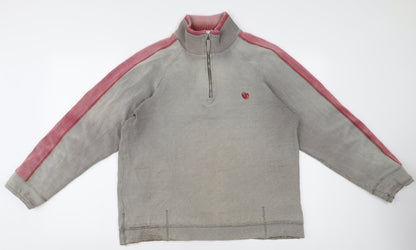 Fat Face Grey Men's Pullover Jumper High Neck, Size S