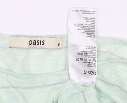 Womens UK Size S Oasis Green Basic T-Shirt
