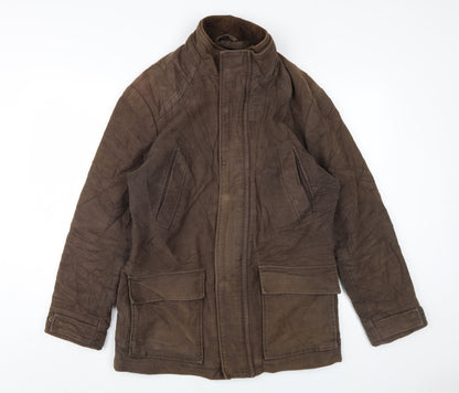 Mens UK Size M Thomas Nash Brown Overcoat