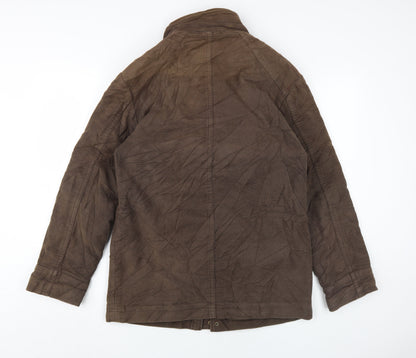 Mens UK Size M Thomas Nash Brown Overcoat
