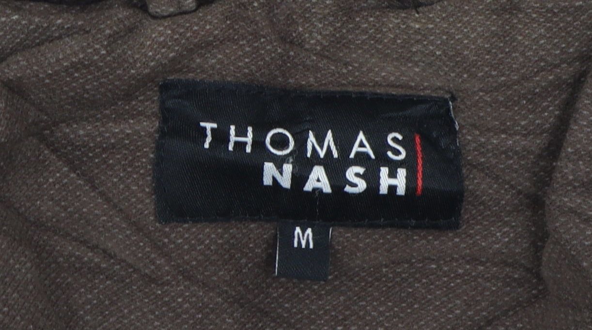 Mens UK Size M Thomas Nash Brown Overcoat