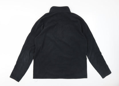 Eastern Mountain Sports Men's Black 1/4 Zip Fleece Sweatshirt M