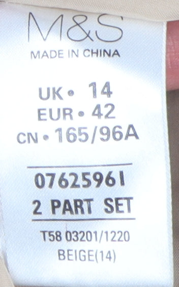 Womens UK Size 14 Marks and Spencer Beige Basic Jacket