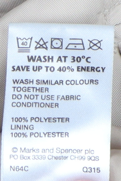 Womens UK Size 14 Marks and Spencer Beige Basic Jacket