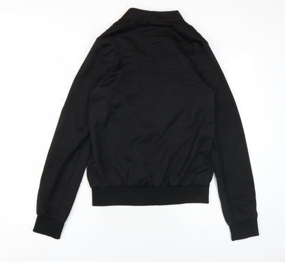 Next Tall Women's Black Bomber Jacket Size 8