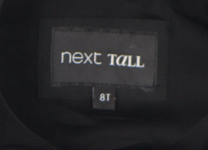 Next Tall Women's Black Bomber Jacket Size 8