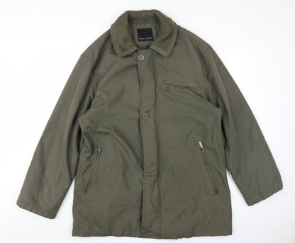 Mens UK Size L Henley & Knight Green Military Jacket