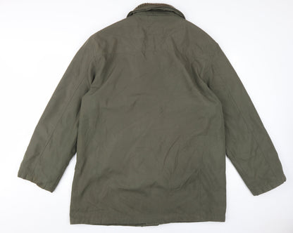 Mens UK Size L Henley & Knight Green Military Jacket