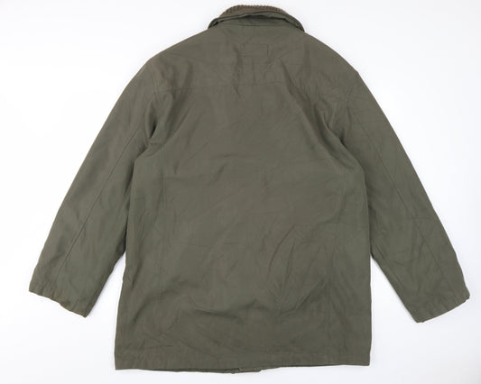 Mens UK Size L Henley & Knight Green Military Jacket
