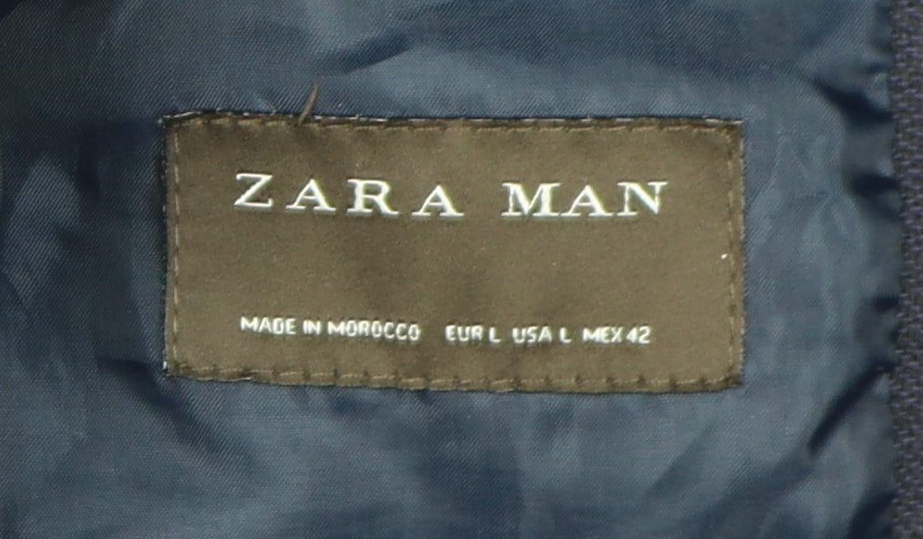 Zara Men’s Black Mid-Length Coat L