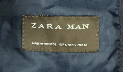 Zara Men’s Black Mid-Length Coat L