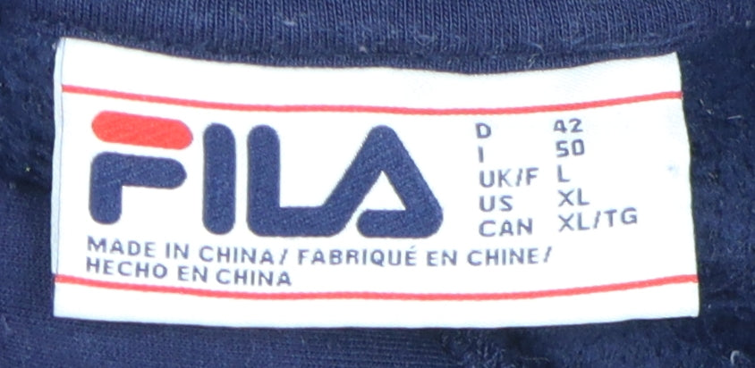 FILA Unisex Blue Pullover Hoodie XL