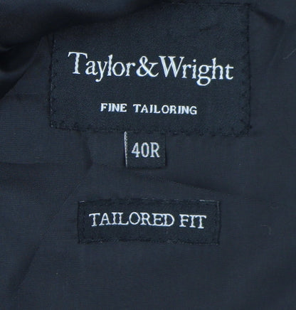 Mens UK Size 40 Taylor & Wright Regular Black Suit Tuxedo