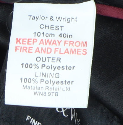 Mens UK Size 40 Taylor & Wright Regular Black Suit Tuxedo