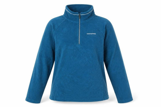Front view of Craghoppers Blue Henley Sweatshirt unisex adult 12 active