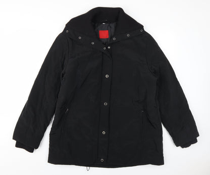 Womens UK Size 14 Frandsen Black Overcoat