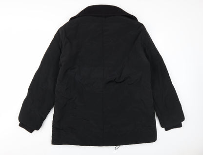 Womens UK Size 14 Frandsen Black Overcoat