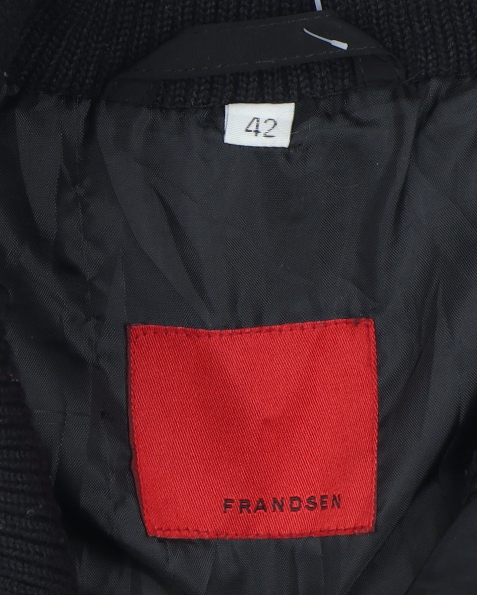 Womens UK Size 14 Frandsen Black Overcoat