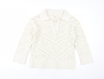 Womens UK Size 6 River Island Ivory Pullover Jumper