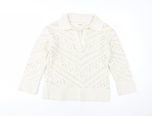 Womens UK Size 6 River Island Ivory Pullover Jumper