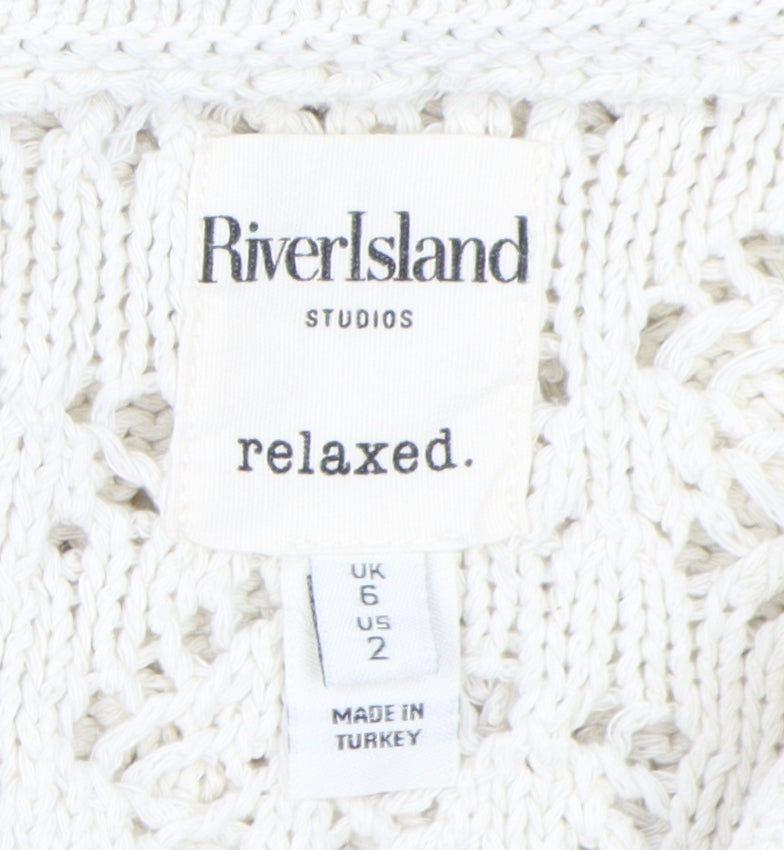 Womens UK Size 6 River Island Ivory Pullover Jumper