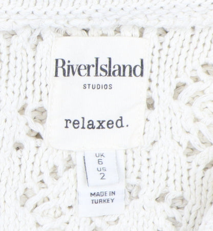 Womens UK Size 6 River Island Ivory Pullover Jumper
