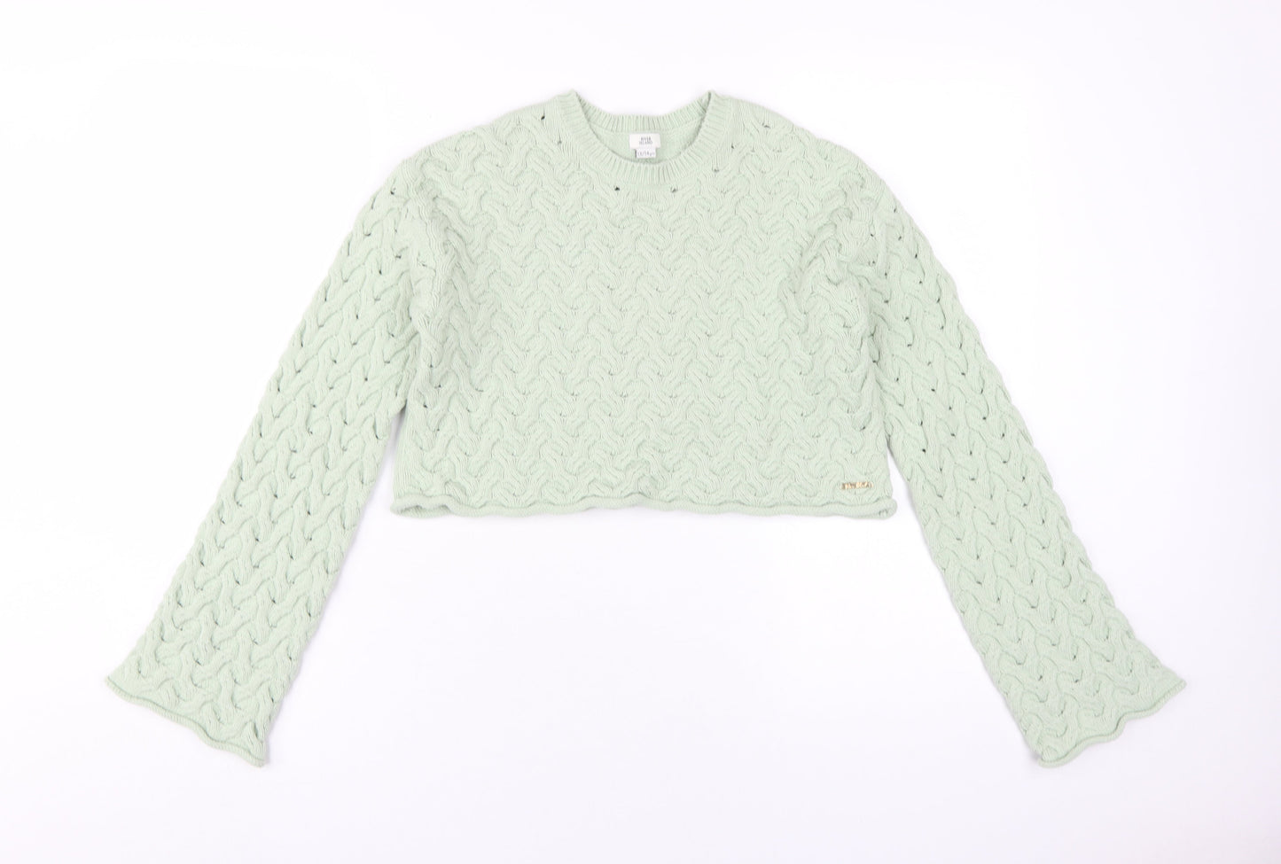 River Island Girls Green Pullover Jumper 13-14 Years