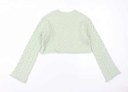River Island Girls Green Pullover Jumper 13-14 Years