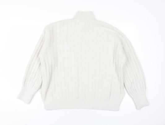 Jessica Simpson Women's Ivory Knit Jumper, S, High Neck