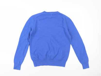 Polo Ralph Lauren Boys Blue Crew Neck Cotton Pullover Jumper