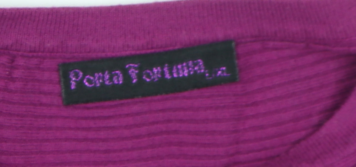 Porta Fortuna Women's Purple L/XL Knit Dress