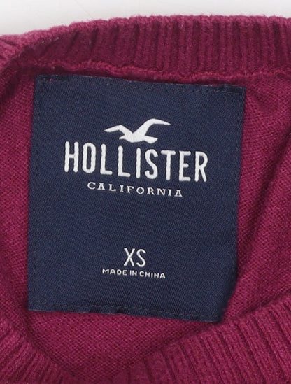 Womens UK Size XS Hollister Red Pullover Jumper