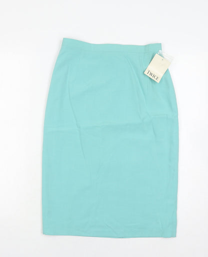 Twice Women's Green Pencil Skirt Size 10