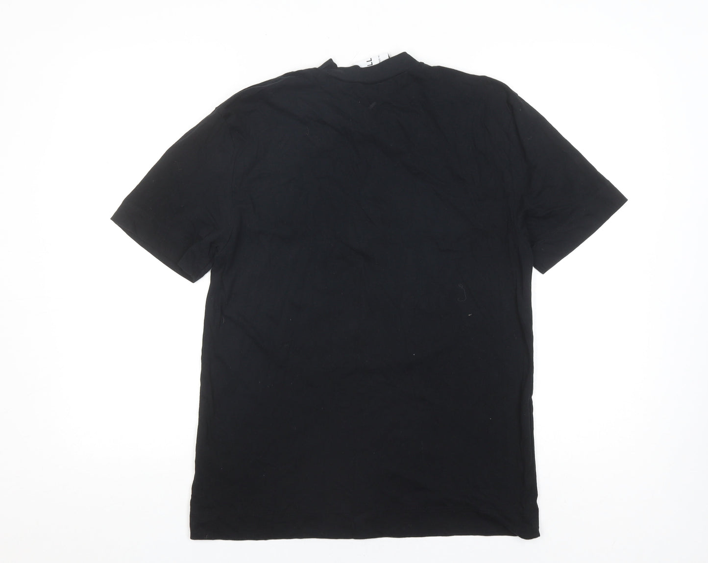 Unisex Adults UK Size S COLLUSION Black Jersey T-Shirt