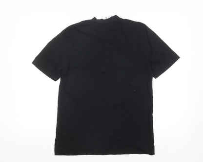 Unisex Adults UK Size S COLLUSION Black Jersey T-Shirt
