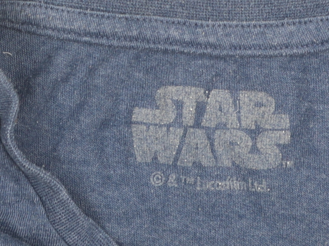 Star Wars Blue Men's S T-Shirt, Mos Eisley Scene