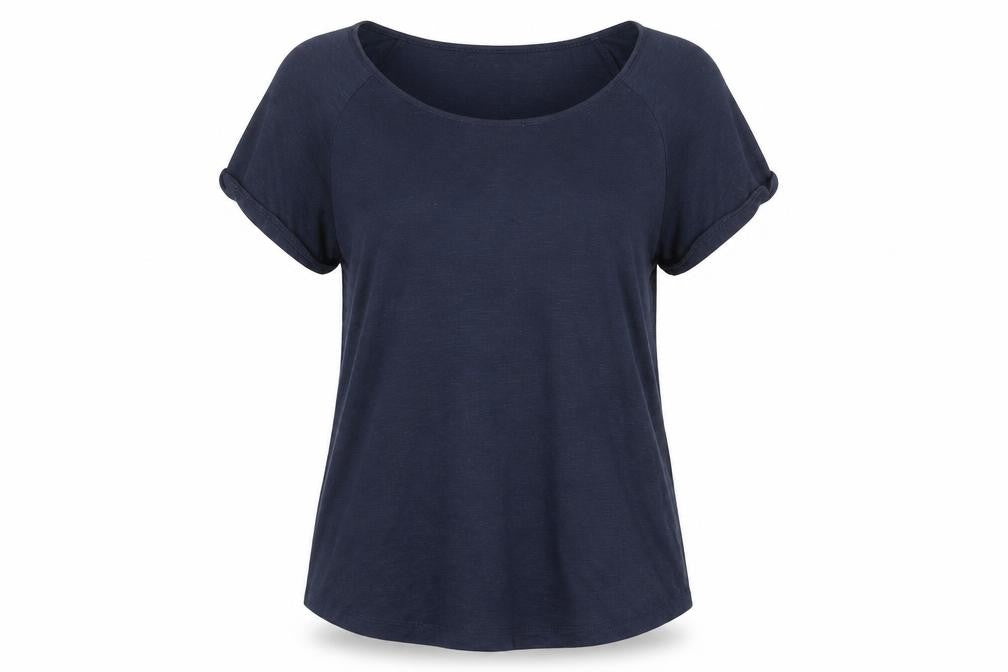 Womens UK Size S Oasis Blue Basic T-Shirt