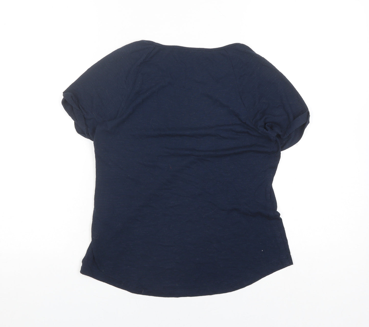 Womens UK Size S Oasis Blue Basic T-Shirt