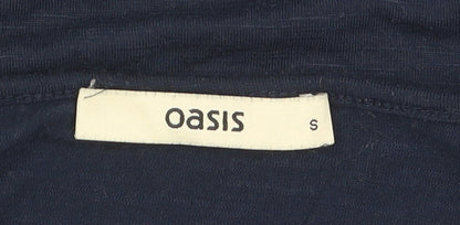 Womens UK Size S Oasis Blue Basic T-Shirt