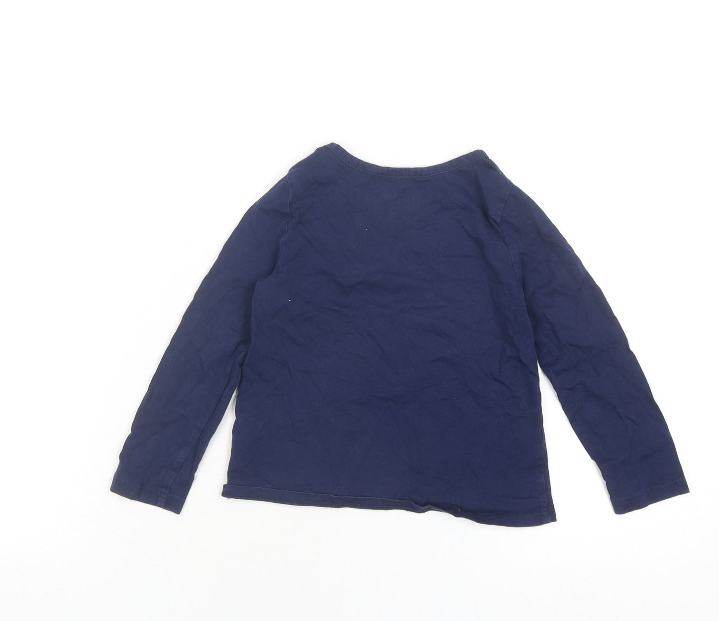 Lands' End Unisex Kids Blue Graphic T-Shirt, 3-4 Years