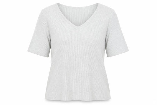 Womens UK Size M Lands' End Grey Basic T-Shirt